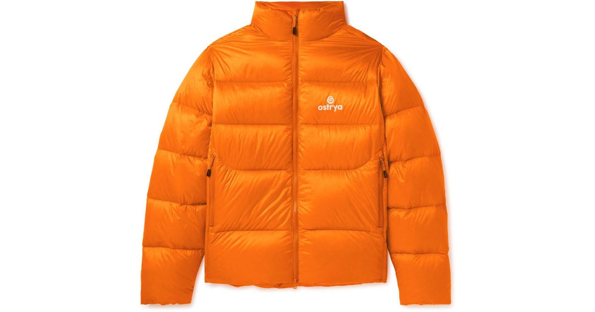 Ostrya Throwing Fits Squall Logoprint Quilted Ripstop Down Jacket in