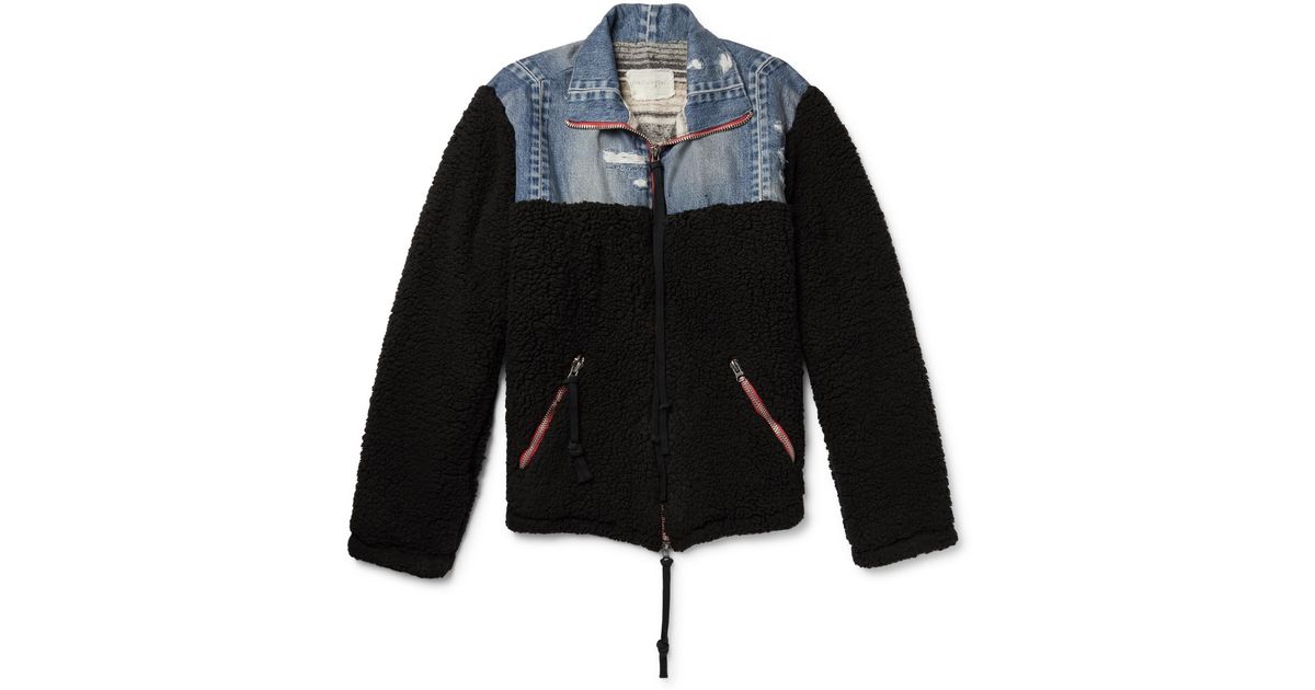 denim and fleece jacket