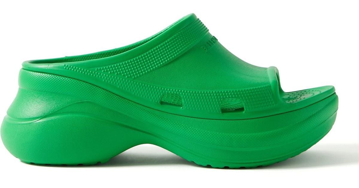 Balenciaga Crocs Pool Eva Slides in Green for Men Lyst
