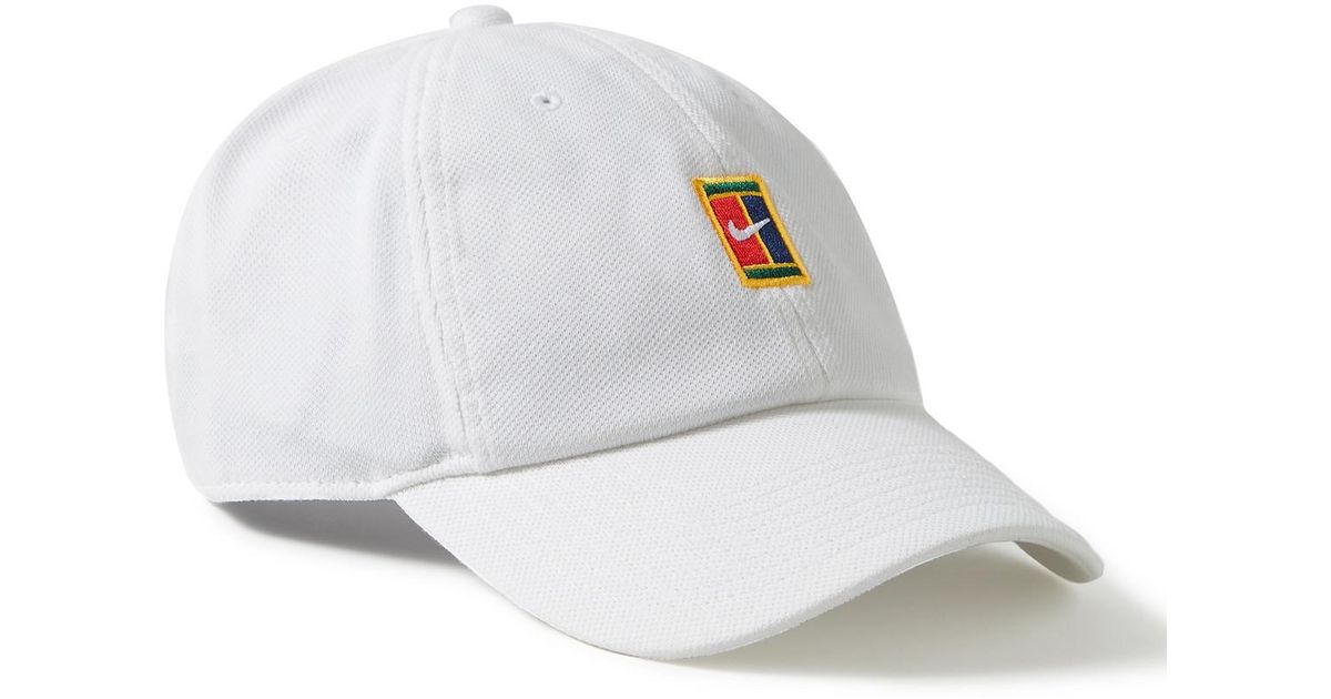 Nike Nikecourt Heritage86 Logo-appliquéd Cotton-blend Tennis Cap in White  for Men | Lyst
