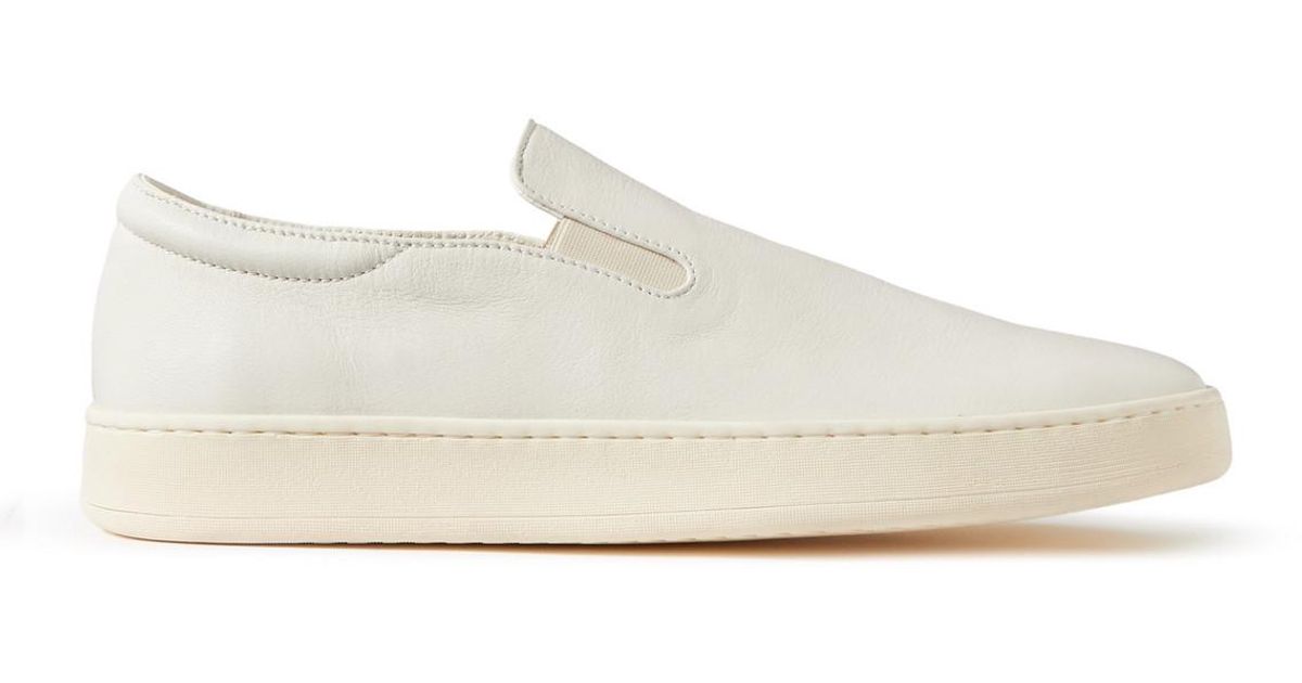 Officine Creative Leather Slip-on Sneakers in White for Men | Lyst