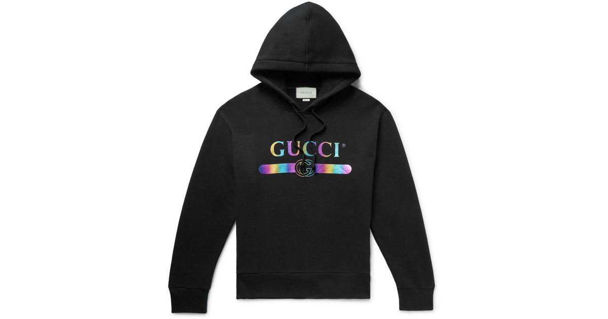 gucci print hoodie