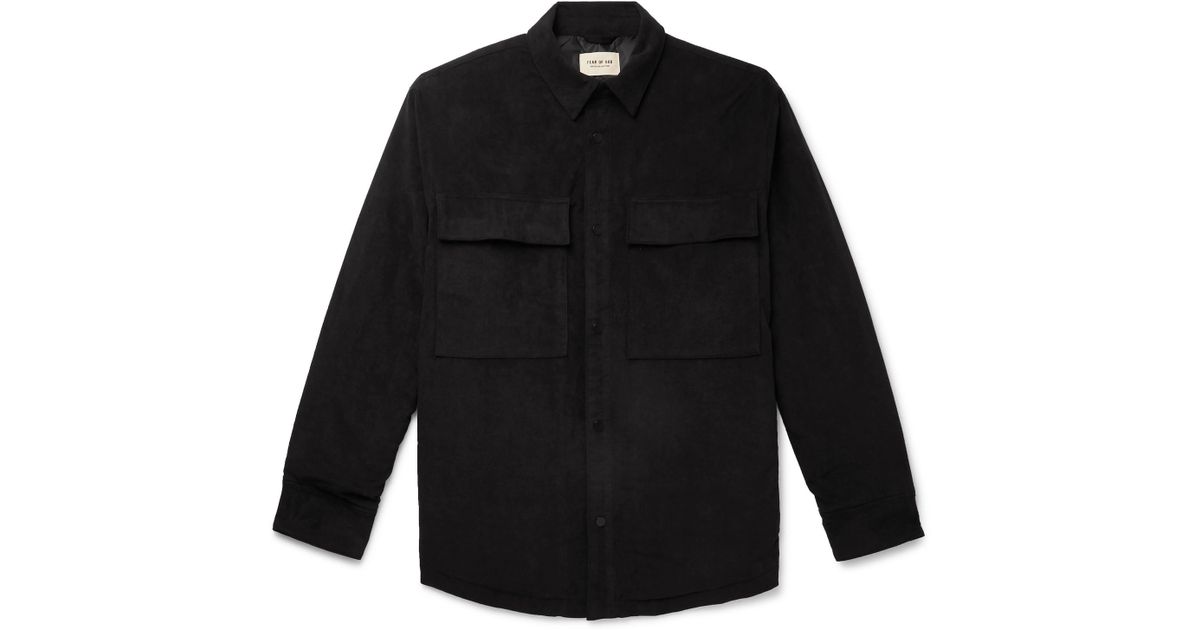 fear of god suede shirt jacket