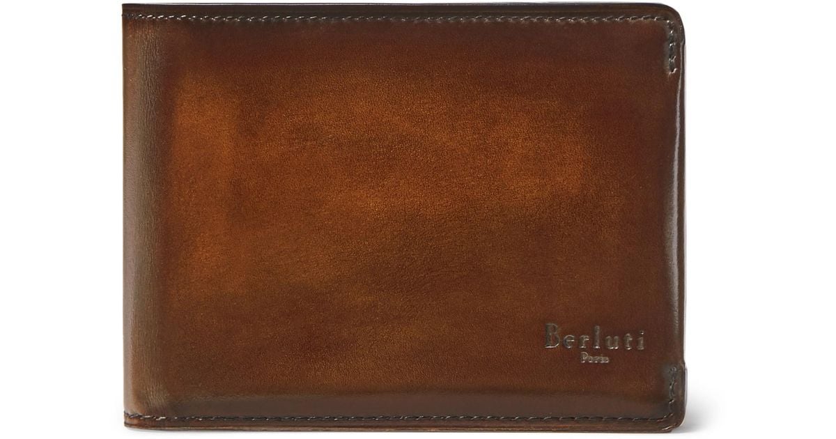Berluti Leather Billfold Wallet in Brown for Men - Lyst