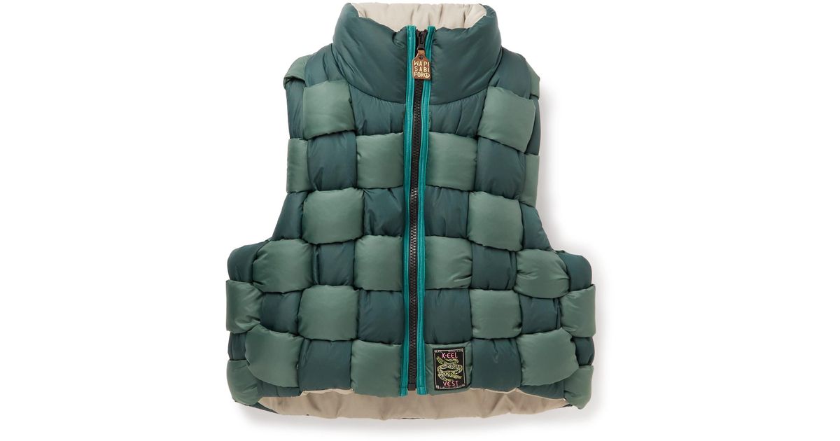 kapital reversible quilted padded shell gilet
