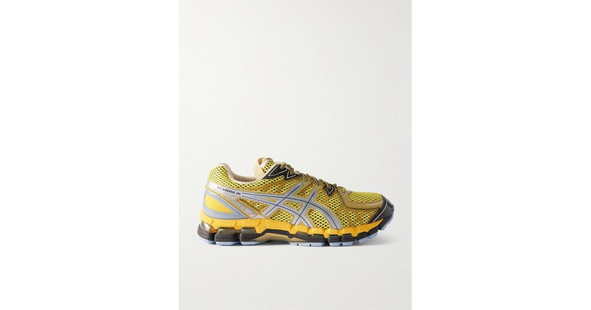 Asics Ub9-S Gel-Kayano 20 Rubber-Trimmed Mesh Sneakers in Yellow