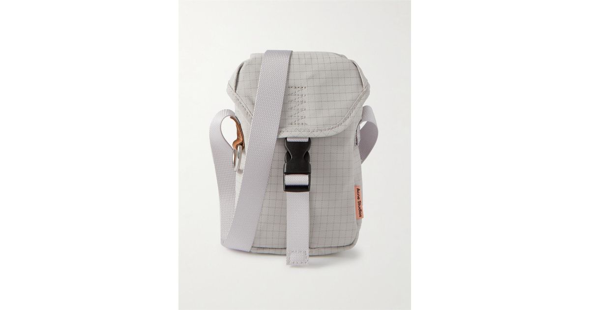 Acne Studios Ayden Suede-trimmed Nylon-ripstop Messenger Bag