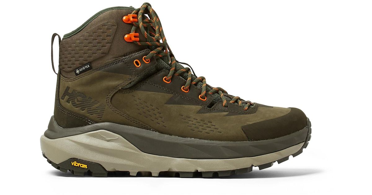 Hoka One One Kaha Gore-tex And Leather Boots in Green for Men - Lyst