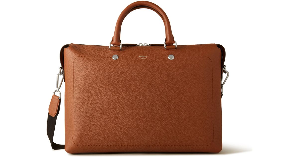 Mulberry City Briefcase In Chestnut Heavy Grain in Brown for Men Lyst