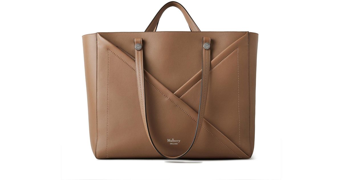 Mulberry M Zipped Tote in Brown Lyst