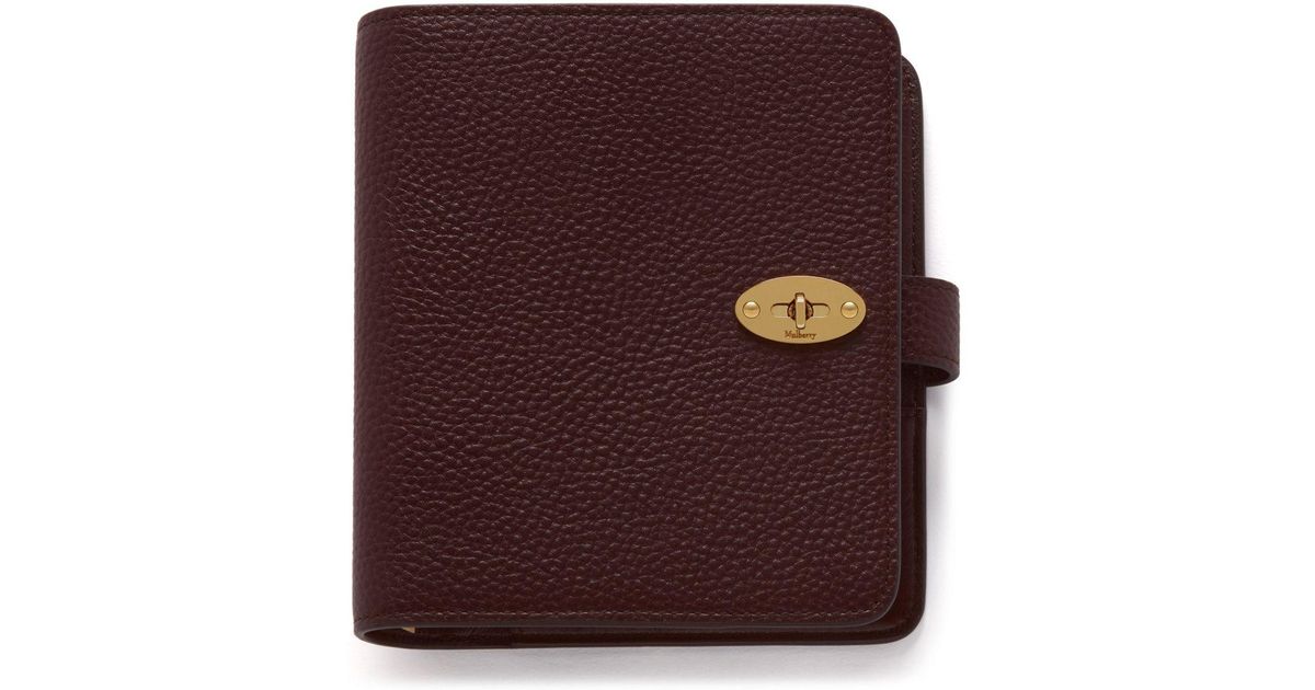 Mulberry Postman's Lock Agenda In Oxblood Natural Grain Leather in Purple |  Lyst