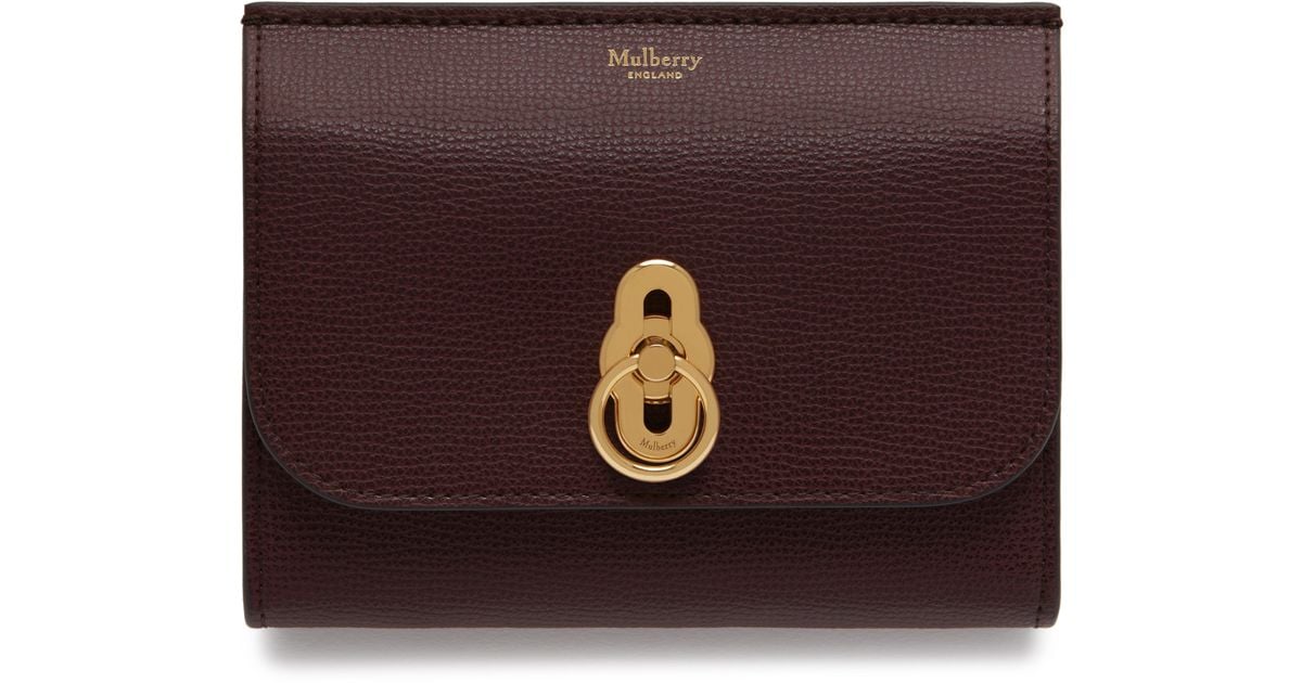 Mulberry Amberley Medium Wallet In Oxblood Small Classic Grain Lyst UK