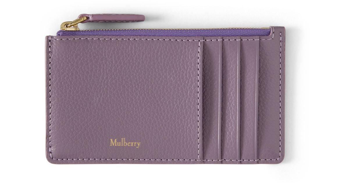 Mulberry Continental Long Zipped Card Holder Dusky Mauve in Purple ...