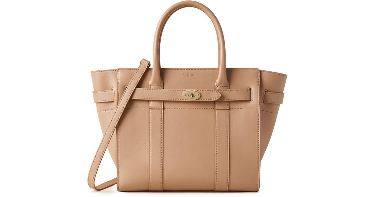 Mulberry Small Zipped Bayswater In Light Salmon Silky Calf | Lyst
