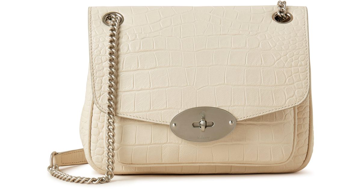 Mulberry Small Darley Shoulder Bag In Chalk Soft Printed Croc in Natural Lyst UK