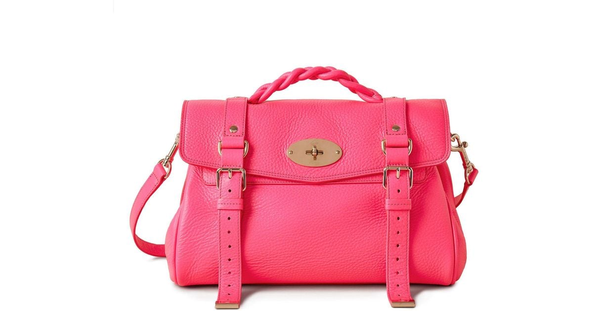 Mulberry Alexa Leather Bag in peach-pink
