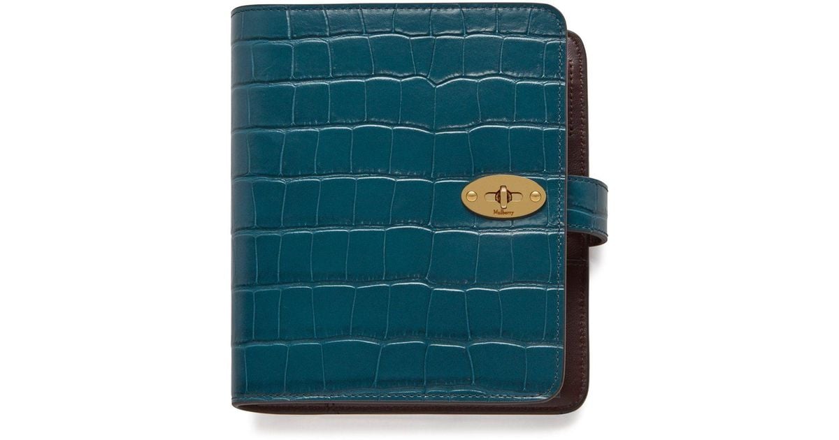 Mulberry Postmans Lock Fold Over Zip Clutch in Electric Blue Soft Matte  Leather - SOLD