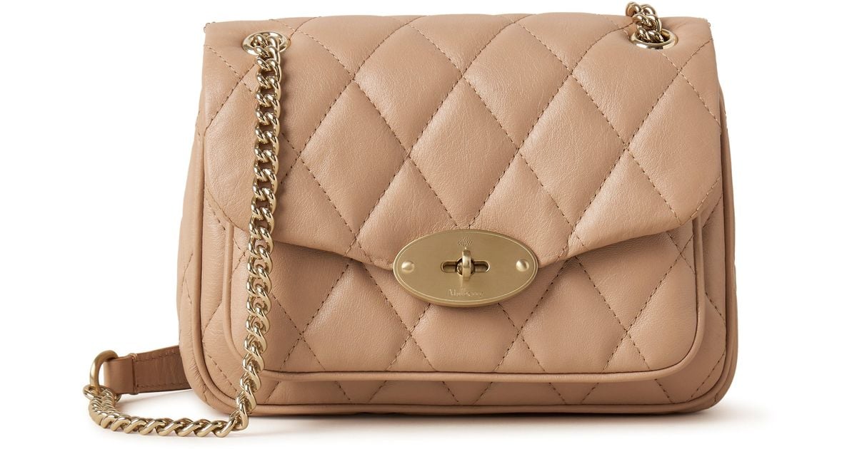 Mulberry Mini Darley Shoulder Bag In Light Salmon Quilted Shiny Calf - Lyst