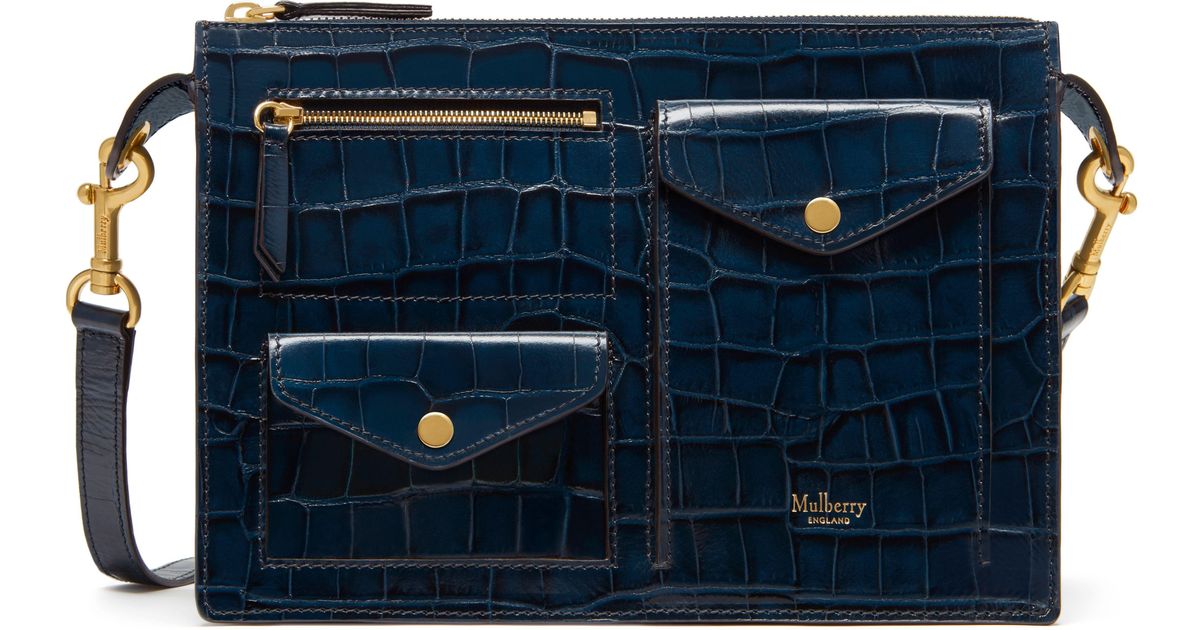Mulberry Suede Cherwell Satchel in Navy (Blue) Lyst Canada