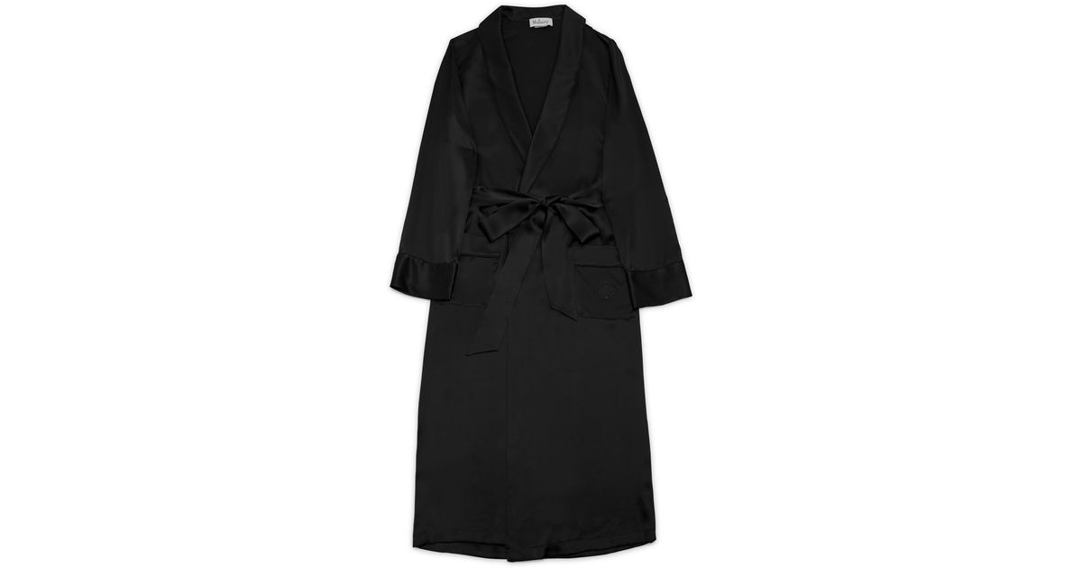 Mulberry Silk Dressing Gown in Black Lyst