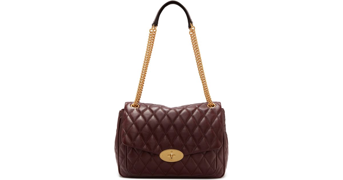 Mulberry Darley Shoulder Bag In Burgundy Quilted Shiny Buffalo in ...