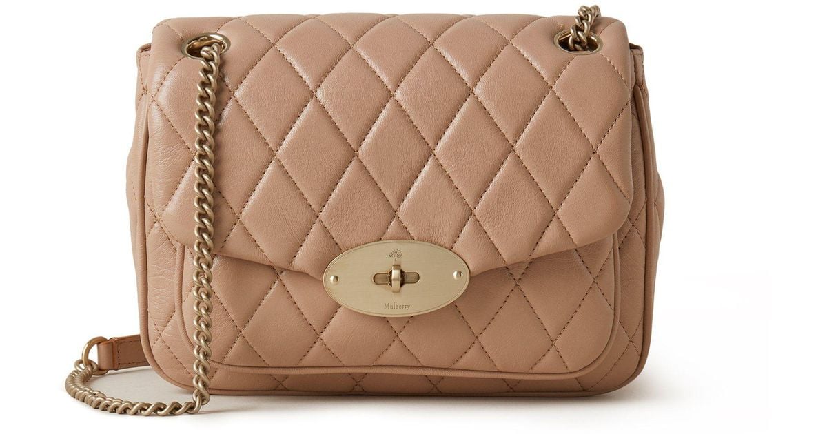 Mulberry Small Darley Shoulder Bag In Light Salmon Quilted Shiny Calf in  Brown | Lyst