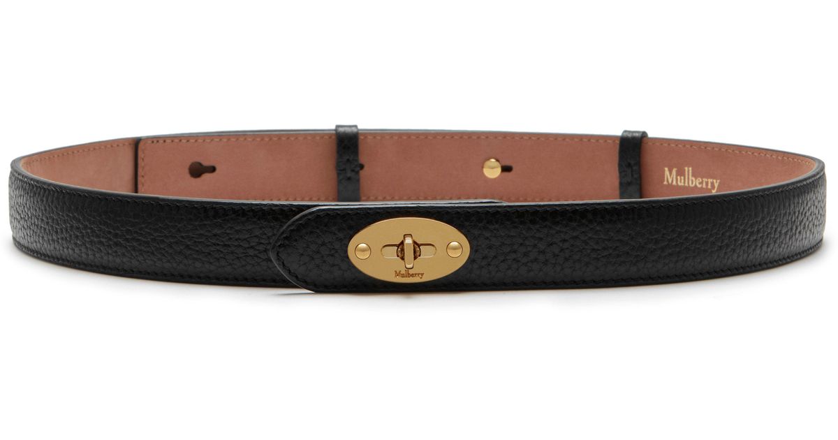 Mulberry Darley Belt In Black Natural Grain Leather | Lyst UK
