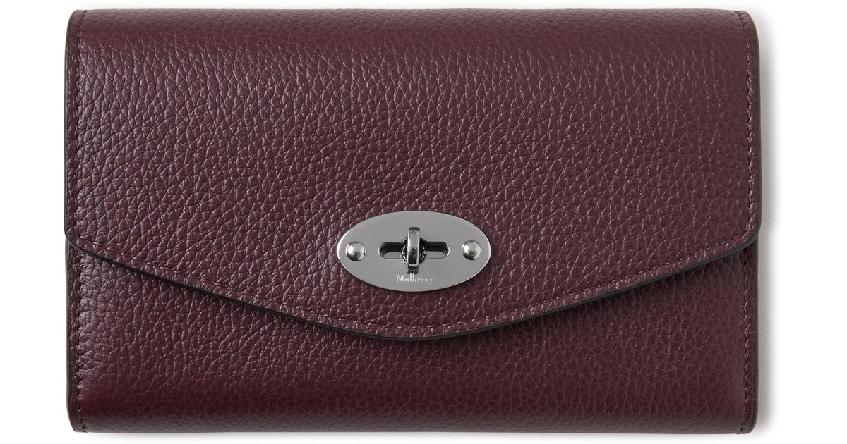 Mulberry Medium Darley Wallet Cherry in Purple | Lyst UK