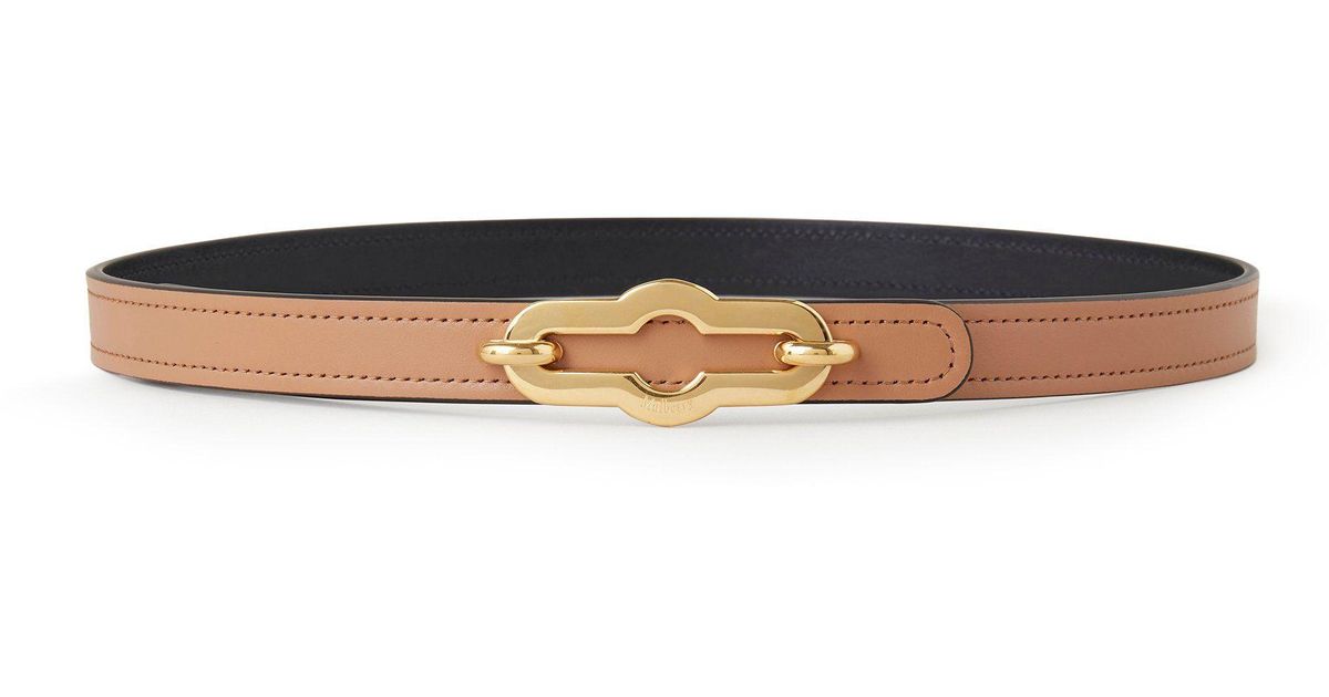 Mulberry Pimlico Reversible Thin Belt in Brown Lyst UK