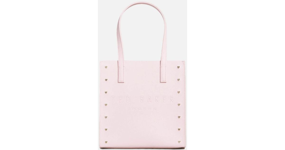 Buy Ted Baker women Pink Heart Studded Large Icon Bag Online - 806377