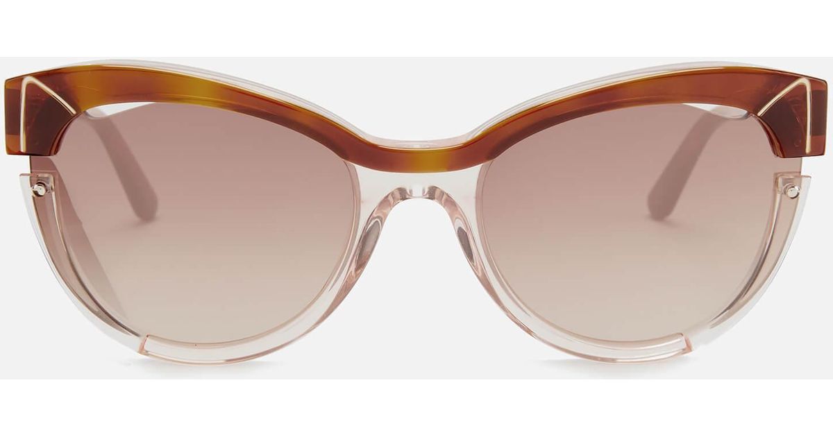 Karl Lagerfeld Cat Eye Frame Sunglasses in Pink/Brown (Brown) - Save 26