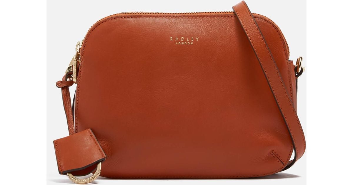 Radley Dukes Place Medium Ziptop Leather Cross Body Bag in Brown Lyst