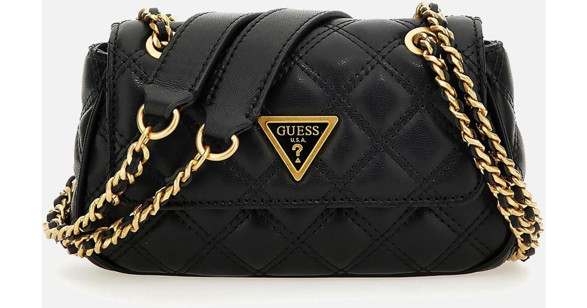 Guess Giully Mini Quilted Faux Leather Crossbody Bag in