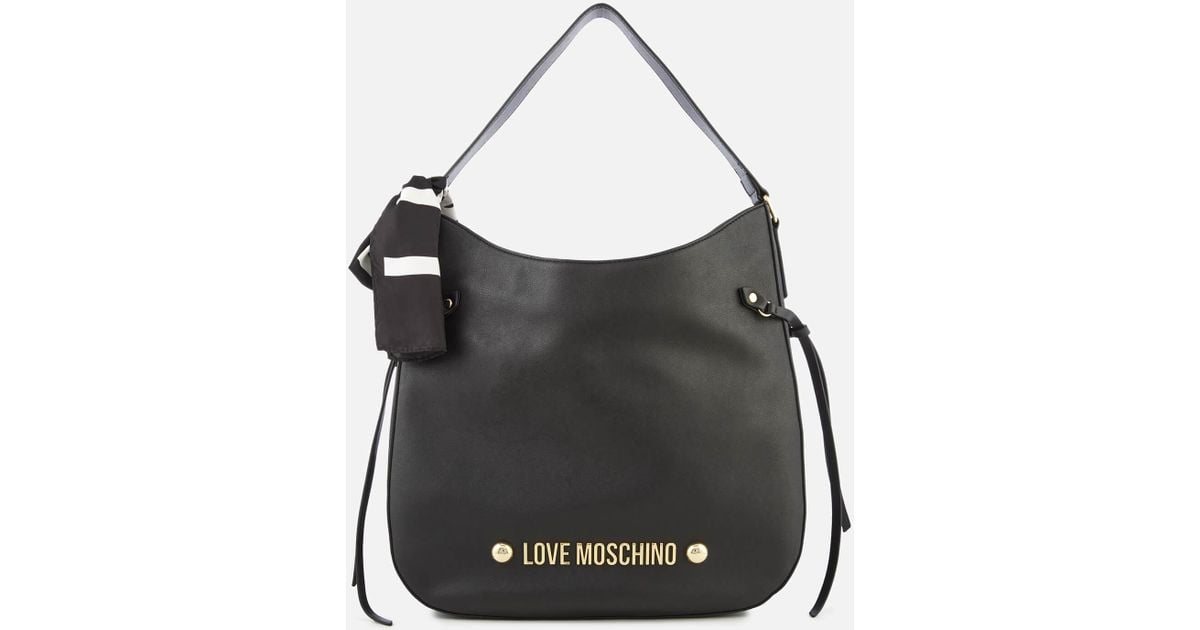 Love Moschino Slouch Hobo Bag in Black 