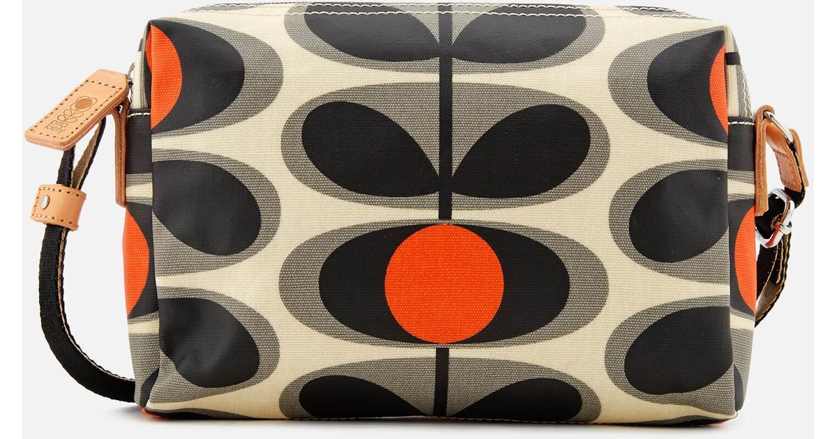 Orla Kiely Canvas Flower Stem Print Small Cross Body Bag Lyst