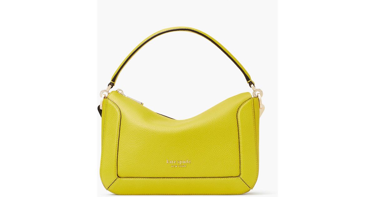 Kate Spade Leather Crush Pebbled Medium Cross Body Bag in Green Lyst