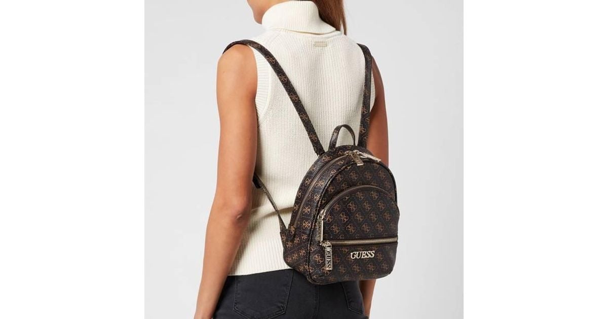 Guess Manhattan Small Backpack in Brown | Lyst
