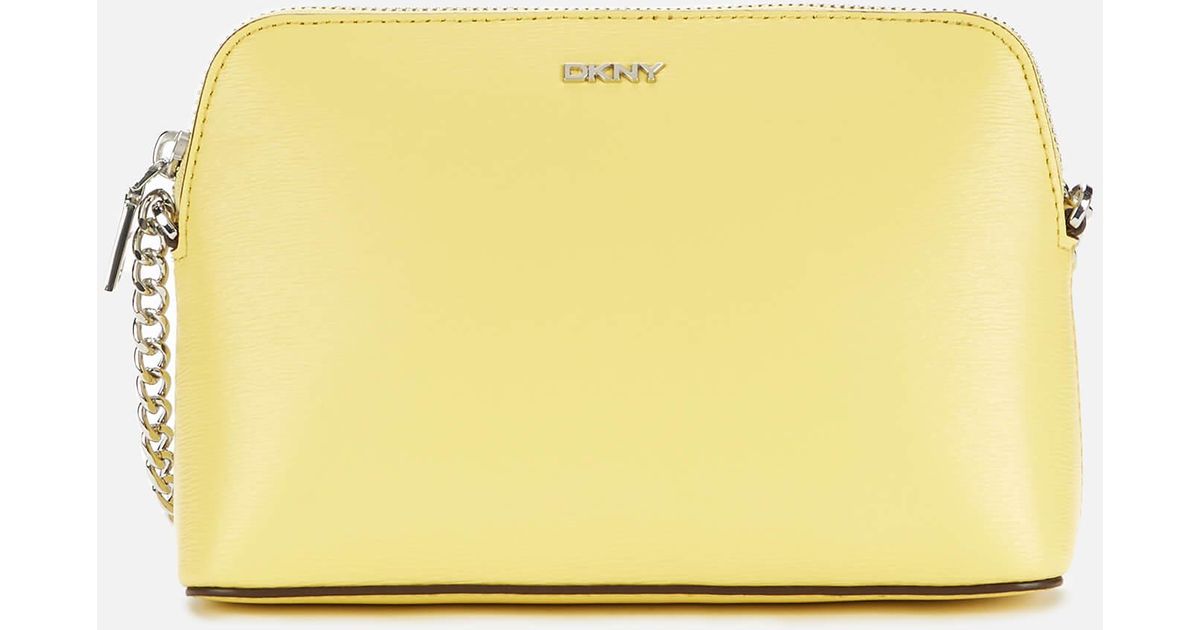 DKNY Bryant Dome Cross Body Bag in Yellow Lyst