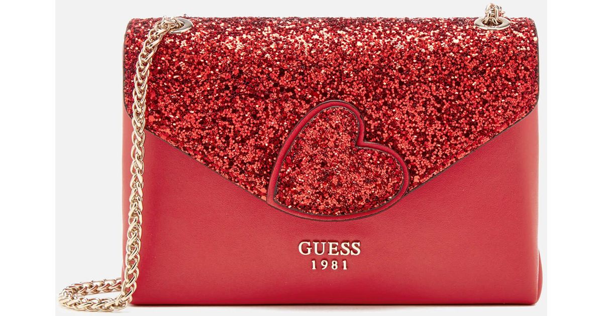Guess Ever After Convertible Flap Bag in Red - Lyst