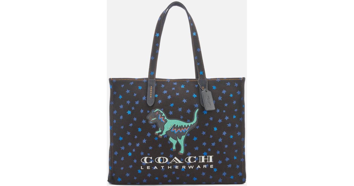 COACH City Tote Signature Canvas Rexy Dinosaur Motif &