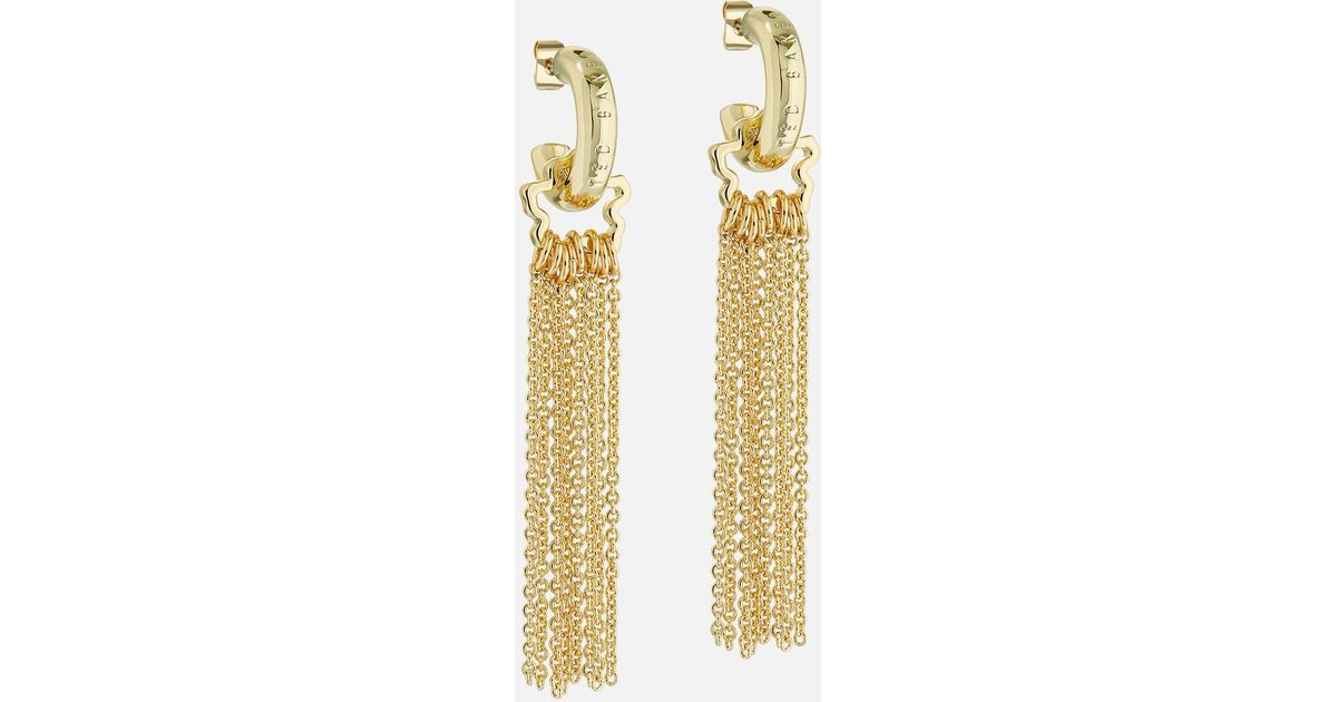 Ted Baker Grretta Magnolia Grandiflora Tassel Drop Earrings in