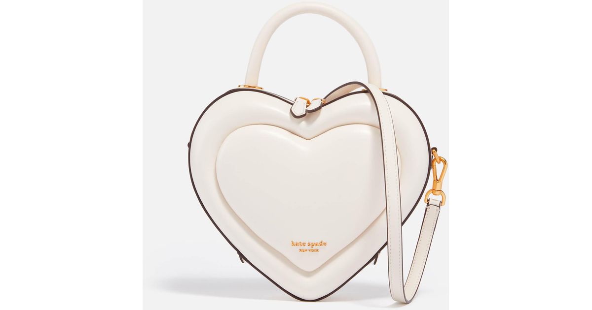 Kate Spade Pitter Patter 3d Heart Leather Bag in Metallic | Lyst Canada
