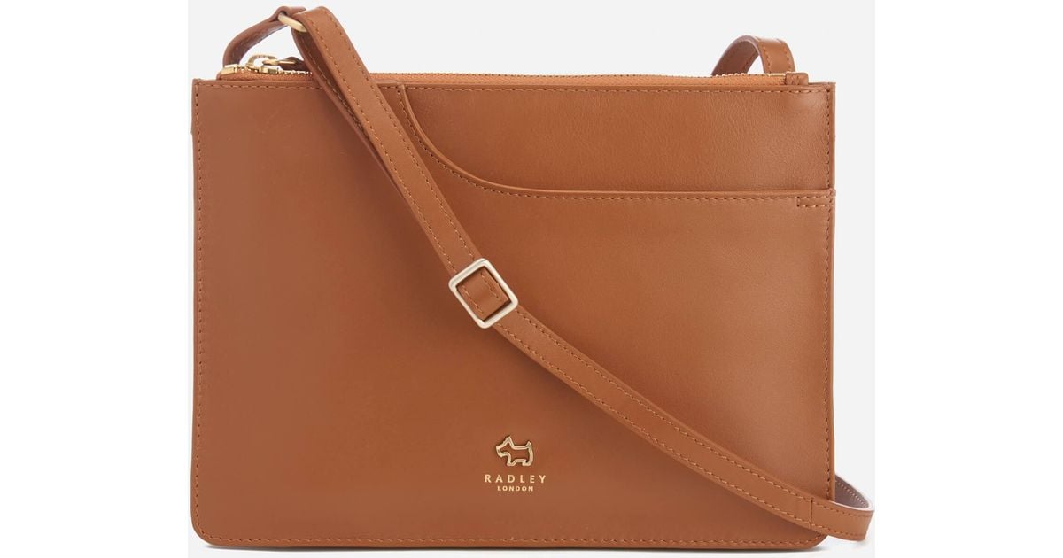 Radley Leather Pockets Medium Zip Top Cross Body Bag in Brown Lyst