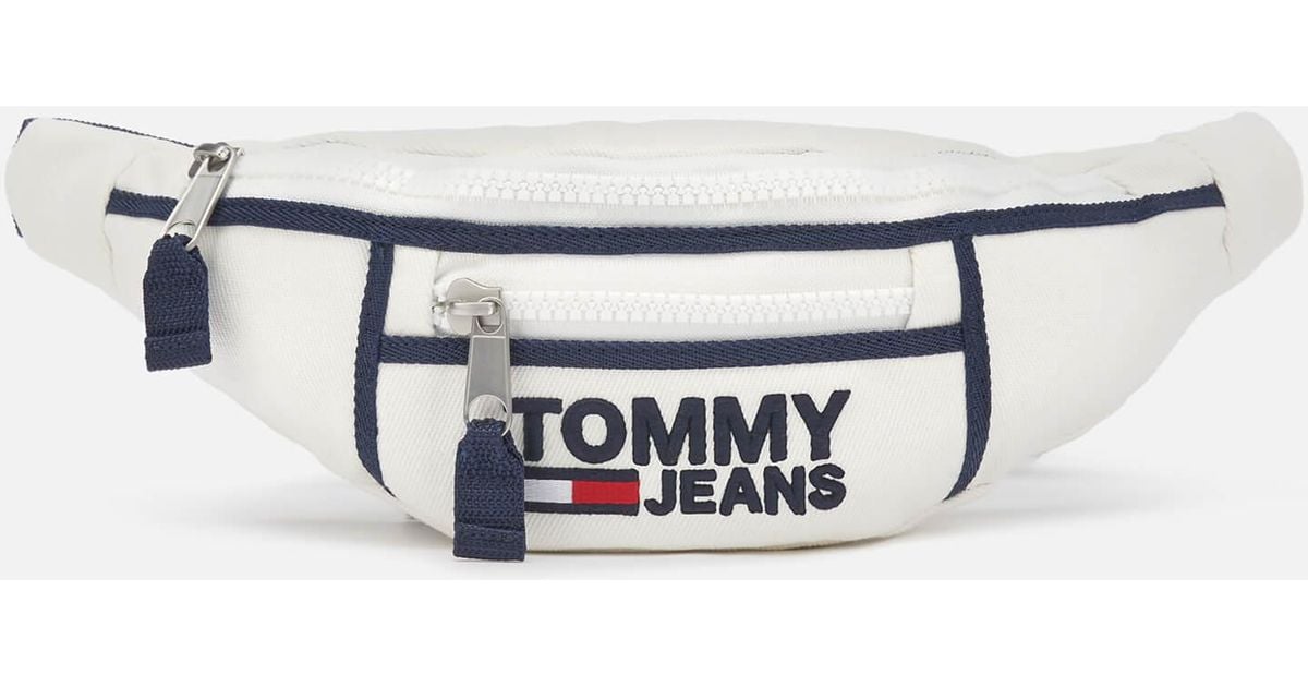 tommy jeans bum bag white