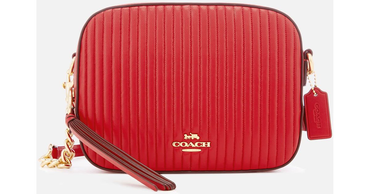 COACH Quilted Leather Camera Bag in Red Lyst Australia