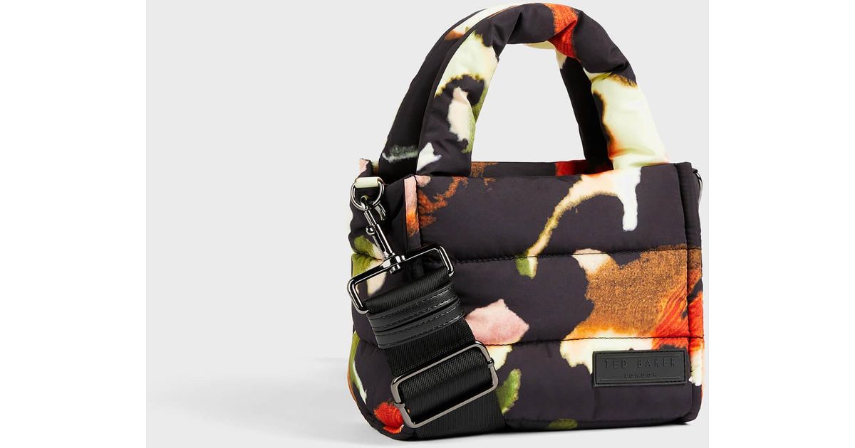 Ted Baker Women's Black Floral Nylon Shopper Bag. Brand new