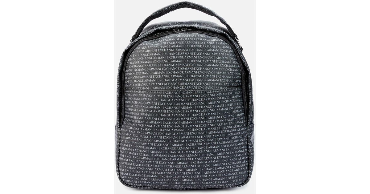 armani exchange black backpack