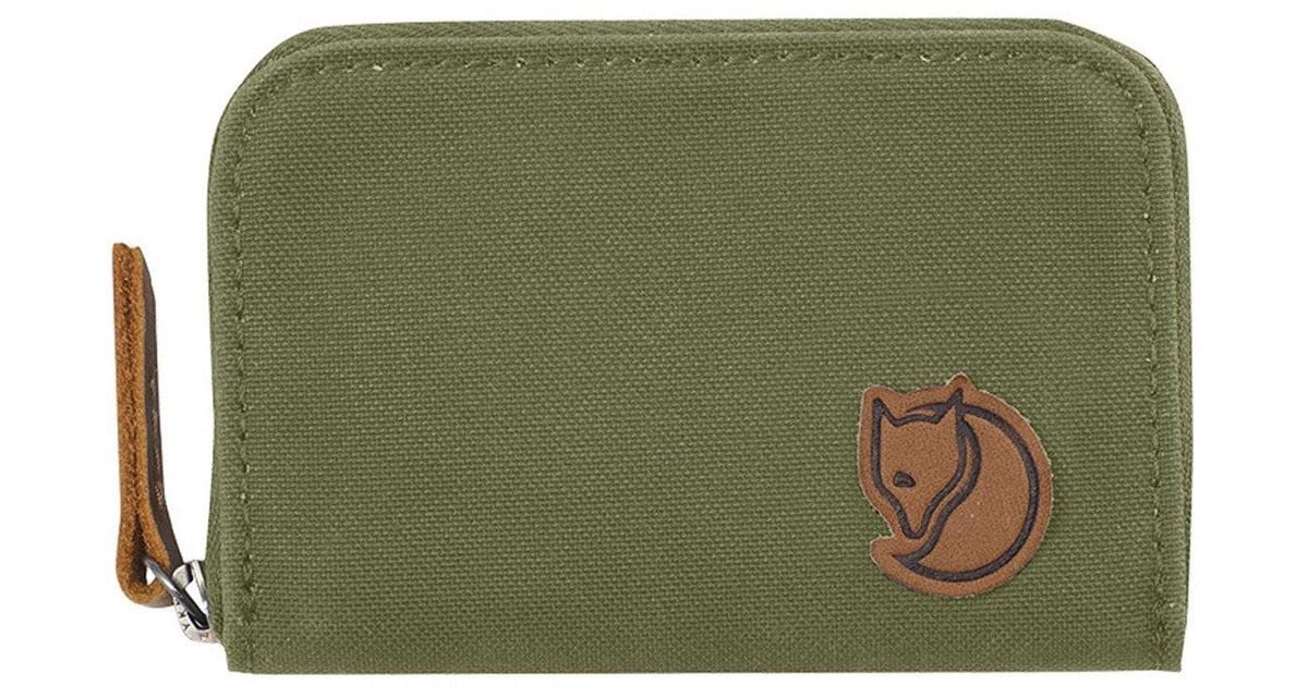Fjallraven Leather Zip Card Holder Green Lyst