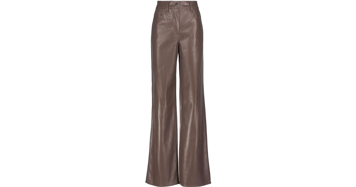 Stand Studio Aisha Flared Faux Leather Pants in Dark Taupe (Gray) | Lyst