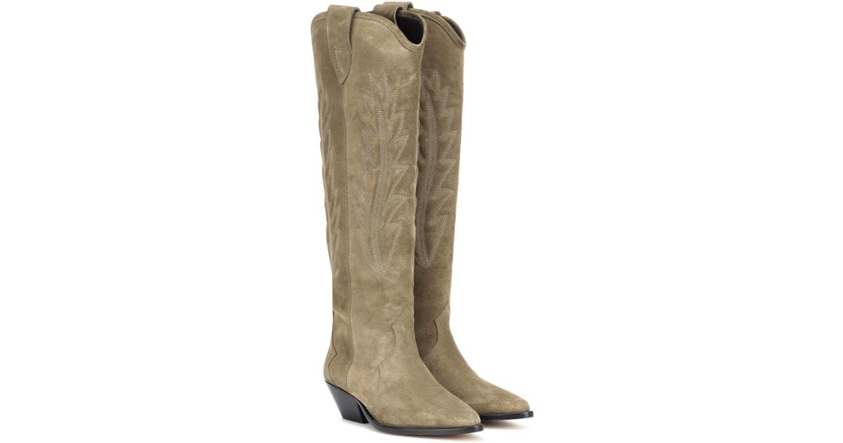 Isabel Marant Denzy Suede Cowboy Boots 